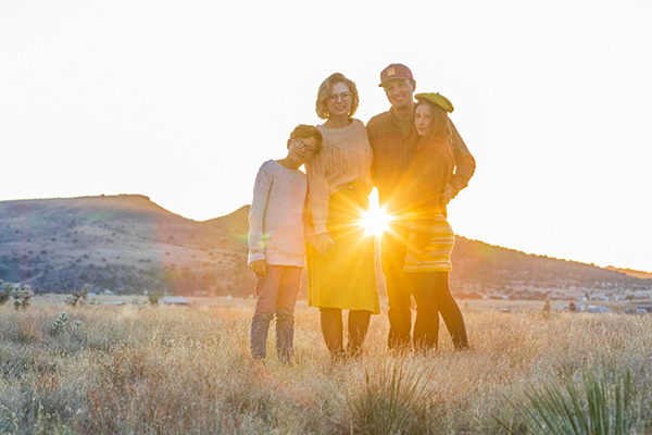 Family with young children